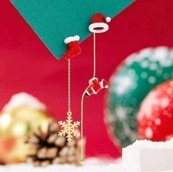 MODCLOTH SANTA CLIMBING EARRINGS 2 - Picture 3 of 4